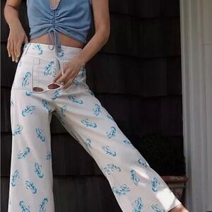 Anthropologie x Maeve  lobsterTrousers crop trousers